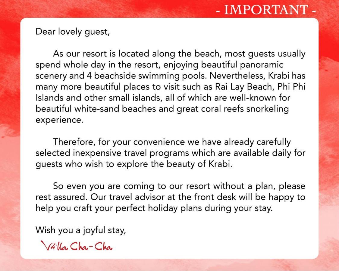Villa Cha-Cha Krabi Beachfront Resort Ao Nam Mao Exterior foto